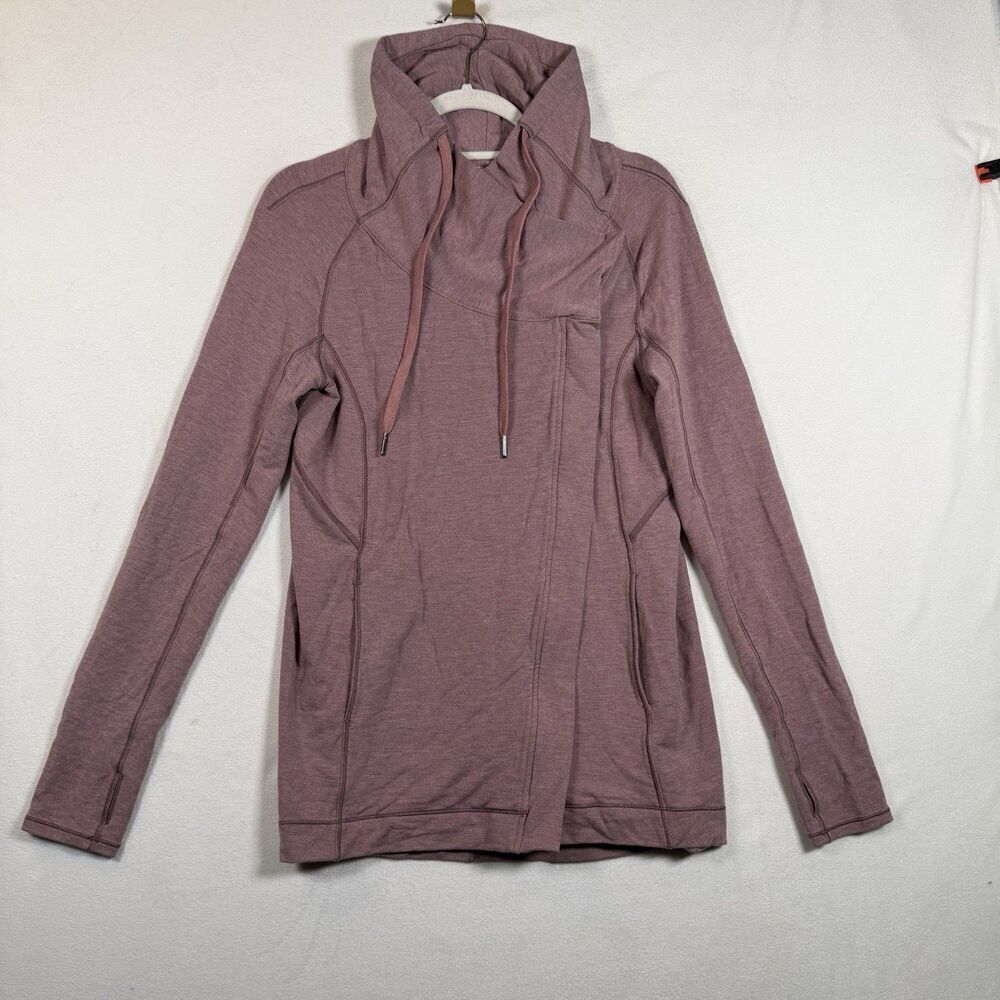 Lululemon Still Jacket Asymmetrical Zip Wrap Jacket Womens 6 Mauve